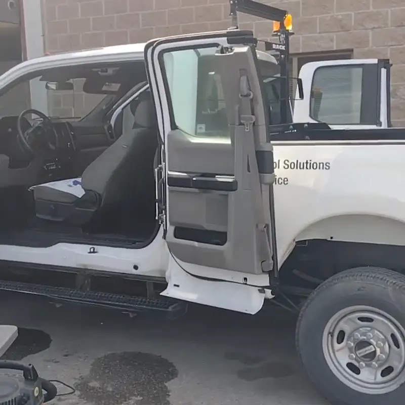 Pickup truck interior detailing